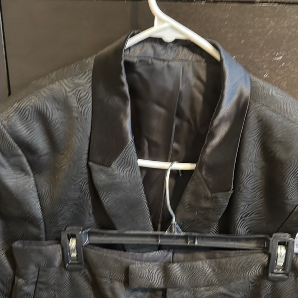 Topman Black Patterned Tuxedo Jacket - image 1